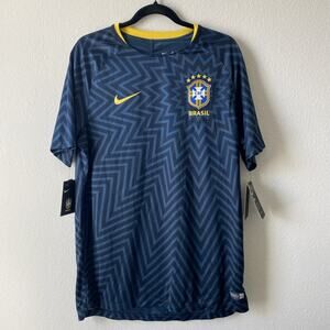 NIKE- AUTHENTIC 2017 BRAZIL FOOTBALL SOCCER JERSEY - SIZE LARGE - NWT